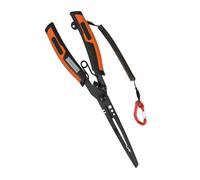 Generisch Fishing Pliers - Braid Cutter & Ring Splitter, Hook Remover with Safety Line | For Fishing Morning Night Road Trips Saltwater Pond