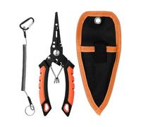 Generisch Fishing Pliers Hook Remover Rustproof and Portable Ice Fishing Pliers with Line Scissors Also for Men and Dads as well as for Anglers Fishermen for Fishing on Shores, Rivers on Lakes