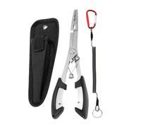 Generisch Fishing Pliers with Hook Remover, Rustproof, Lightweight, Needle-Nose Pliers with Landing Net Cutter for Coast, Lake, Saltwater, Freshwater, Anglers and Beginners