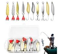 Generisch Fishing Spoon Blinker Bait, Fishing Accessories Spinner Artificial Bait with Hooks, Jigging Spoon, for Pond and Shore Fishing in the Sea and Surf Lake River Reservoir as well as Outdoor