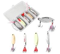 Generisch Fishing Spoon Spinning Blinker | Spinner Artificial Bait with Hook | Spoon Bait for Casting - For Pond and Shore Fishing in the Sea and Surf Lake River Reservoir as well as Outdoor Fishing