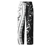 Generisch Fitness Men's Trousers Chouxiangma Digital 3D Printed Drawstring Belt Casual Trousers for Daily Use Snowboard Trousers Men, black, XXL