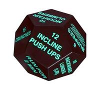 Generisch Fitness Play Cube, PU Training Dice, Twelve Sided Multi-Movement Workout Challenge, 80 G, Interactive Exercise Cube, Perfect for Strength Training, Squats, Gym