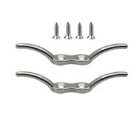 Generisch Flag Pole Clamp 2 Pcs Stainless Steel Marine Water Resistant Hardware | Nock with Screws for Boat Kayak Canoe Small Boat Lake