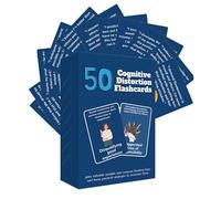 Generisch -Flashcard - Cognitive Distortions, Mental Health Cards | 50 Sheet Affirmation Cards Emotion Regulation, Mindfulness and Relationship Skills | Portable Self-Help Tool for