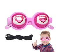 Generisch Flashing Funny Glasses, Manual Action Glasses, 6 x 2 Inch Costume with Strange Function, Durable, Funny Glasses with Silly Design, Novelty Glasses for Birthday Party Stage
