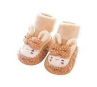 Generisch Flashing Rings Children's Winter Cute Warm First Walk Casual Shoes Trainers 22, beige, 4.5 UK Child