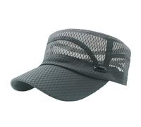 Generisch Flat Cap Black Men's Adjustable Breathable Caps Men's Hat Cool Hats Casual Trucker Hat City Women's Cap, darkgray, One Size