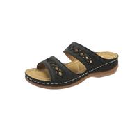 Generisch Flat Sandals Women's Wide Feet Sandals Mules Water Sports Shoes Non-Slip Outdoor Shoes Soft Padded Slip On Slippers Holiday Slippers Breathable Walking Sandals, black, 7 UK
