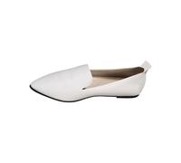 Generisch Flat Shoes Women's Loafers Mary Jane Ballet Flats, Elegant Walking Shoes, Comfortable for Casual Shoes, Slip On Summer Shoes, Low Shoes, No Laces, Moccasins, Outdoor Shoes, White, 4 UK