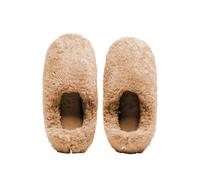 Generisch Fleece Lined Slippers for Indoor and Outdoor Use with Sole for Warm Comfort Cosy Feeling During the Winter Season, yellow, 8 UK