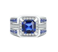 Generisch Flexible Rings Women's European And American Punk Wedding Ring Light Six Zircon Couple Engagement And Proposal Ring Dog, 8, Zinc alloy, No Gemstone