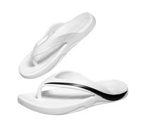 Generisch Flip Flop Men's Summer Comfortable Toe Separator Sandals Beach Shoes Slippers Shower Shoes Non-Slip Bath Slippers Slide Slippers Bathing Shoes Toe Post Mules Beach Sandals, White, 9 UK