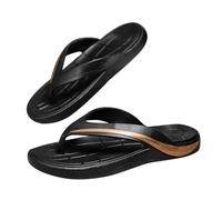 Generisch Flip Flop Men's Summer Water Bathing Slippers Ultralight Toe Post Mules Platform Flip Flops Wear Resistant Flip Flops Soft Non-Slip Bath Slippers Fashionable Slippers, Rose Gold, 12 UK