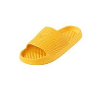 Generisch Flip Flops Men Women - Bath Slippers Open Slippers Soft Bathing Shoes Plain Mules Slip On Slippers Non-Slip Cloud Shoes Silent Breathable Flip Flops for Summer, Yellow3, 8 UK