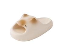 Generisch Flip Flops Women Men Cute Shower Shoes Lightweight Cloud Shoes Platform Slippers Quick Drying Flip Flops Non-Slip Mules Arch Support Slippers Lovers Couple Slippers, beige, 4 UK