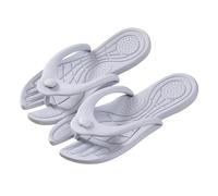 Generisch Flip Flops Women's Foldable Shower Shoes Women's Travel Ultralight Flip Flops Portable Toe Separator Non-Slip Slippers Quick Drying Flip Flop Plain Bathing Shoes Beach Holiday Slippers, gray