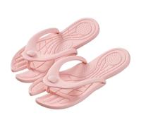 Generisch Flip Flops Women's Portable Travel Bathing Sandals Toe Separator Wide Sandals with Metatarsal Support Comfortable Bathing Shoes Non-Slip Bathing Slippers Waterproof Shower, pink, 10 UK