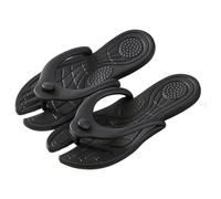 Generisch Flip Flops Women's Portable Travel Bathing Sandals Toe Separator Wide Sandals with Metatarsal Support Comfortable Bathing Shoes Non-Slip Bathing Slippers Waterproof Shower, black, 8.5 UK