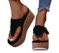 Generisch Flip Flops Women's Slippers Peep Toe Slides Beach Barefoot Sandals with Footbed Slippers Flip Flops Sandals Summer Shoes for Holidays and Everyday Use