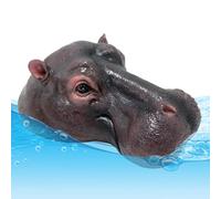 Generisch Floating Hippo Head for Pond - 25cm Resin Animal Landscape Statue Decorative Water Ornament | Yard Patio Yard Outdoor Backyard Garden Pond Realistic Animal Sculptu