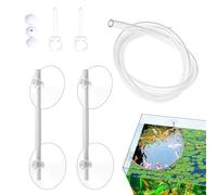 Generisch Floating Plant Fence, Aquarium Floating Plant Corral with Suction Cups, Multi-Purpose Silicone Fish Tank Accessories, Separates Floating Plants for Tidy and Organised