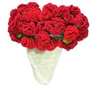 Generisch Flower Bouquet Blanket - Home Decor Crochet Blanket Handmade Flowers | Blankets Made of Crochet Roses, Bouquet Blankets Romantic Gift for Living Room Bedroom