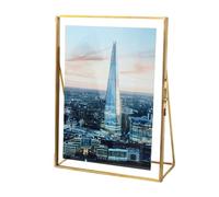 Generisch Flower Press Frame, Simple Metal Table Display, 10 x 15 cm, Floating Picture Frame, for Keepsakes, Clover Leaves, Dried Flowers, Small Artworks and Painting, Home Office, Desk Table