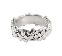 Generisch Flower Shape Around Rings Women Fashion Trend Full Ring Ladies Jewelry Diamond Rings for Women Size 5 11 O Rings Paintball, 11, Metal, No Gemstone
