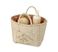 Generisch Flower Storage Basket, Boho Floral Foldable Tote Bag, Gift Basket with Handles, for Home Office, Bedroom, Room, Car, Field, Travel, Shopping, Nappies, Clothes, Make-Up