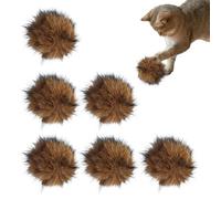 Generisch Fluffy cat balls, interactive plush ball for cats, toy for entertainment for kittens, for training at home against boredom to enrich indoor and