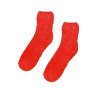 Generisch Fluffy Cosy Slipper Socks for Women, Warm Soft Winter Plush Sleep Socks Tape Design Socks Football With Socks, red, One Size