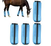Generisch Fly Boots for - 4-Piece Set of Mesh Leg Wraps for - Non-Slip Equinen Leg Warmers | for Pasture, Training, Tournament, Sports, Breeding, Yard and Run
