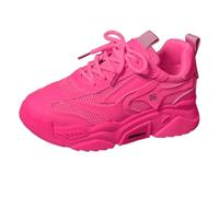 Generisch Flying Weaving Women's Trainers, Winter Fashion, Round Head, Lace-Up Shoes, Casual Shoes with Thick Sole, Running Shoes, RD2, 4 UK