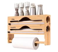Generisch Foil Holder | Food Foil Cutter, Wall Mounted Cutting Box Kitchen Organiser for Cupboard Storage Cabinet Fridge Storage