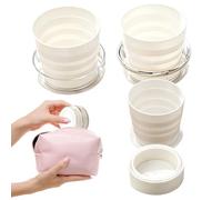 Generisch Foldable Cup, 4-in-1 Portable Drinking Vessel, Leak-Proof Camping Cup, for Men, Travellers, Tourists, Campers, Hikers, Fishing, Hiking, Backpacking, Fishing, Road Trip, Hotel and