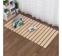 Generisch Foldable Summer Sleeping Mattress - Pine Wood Slatted Bed, Play Mat for Crawling in the Bedroom and Living Room (190 x 60 cm), Versatile, Space-Saving, Comfortable