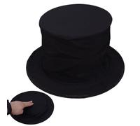 Generisch Foldable Top Hat, Black, Top Hat, Magic Props Demonstration Accessories, Magician Hat with Secret Compartment, Wizard Magic Hat, Dress Top Hats, Unisex