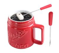 Generisch Fondue Mug - Ceramic Mini Heat Resistant Cup | Fondue for Home Use | For Chocolate Dessert Butter Cheese Family Party Festive Celebration