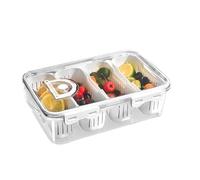 Generisch Food Organiser for the Refrigerator, Transparent Stackable Storage Box - Fridge Snack Storage Box for Meat Snacks Family Party Picnic
