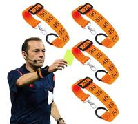 Generisch Football Referee Chain Clip, 4 Pieces Ball Sports Marking Accessories, Official Markings for the Football Field - For Club Tournament Training Sports Event Playing Field Practice