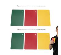 Generisch Football Referee Penalty Cards, Referee Accessories for Competitions, Red/Yellow/Green Warning Cards, for Games, Competitions, Training, on the Pitch and Playground as well as