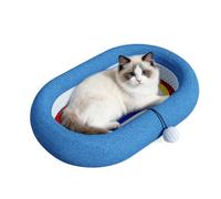 Generisch For Cats, Durable Performance, Oval Bed with Ball, Round Corrugated Cardboard Scratching Pad for Small and Medium Kittens, Bedroom, Balcony, Home, Travel, Living Room