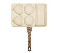 Generisch For Eggs, Breakfast Maker with Five Grids, Removable Kitchen Tool, Stone Non-Stick with Multiple Sections, Universal Die-Cast Aluminium Cooking Fittings with Heat