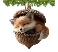 Generisch Forest Animal Figurine - Forest Resin Creature Pendant, Holiday Tree Ornament | Charming Rustic Winter Nature Character Representation, Whimsical Handmade Festive Forest Decor