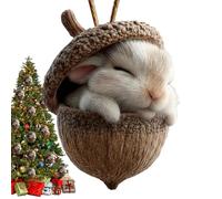 Generisch Forest Animal Figurine - Forest Resin Creature Pendant, Holiday Tree Ornament | Charming Rustic Winter Nature Character Representation, Whimsical Handmade Festive Forest Decor