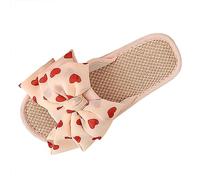 Generisch Four Seasons Cute Slippers for Non-Slip Fpir Season Fabric Cotton Colourful Slippers, gold, 7 UK