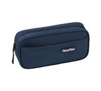 Generisch Frogfree Canvas Pencil Case with Large Capacity, Simple Plain Student Case, Multifunctional Storage Bag with Front Pocket, Durable Pencil Case, navy, Simple and elegant