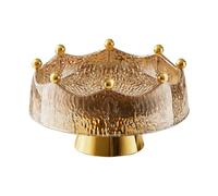 Generisch Fruit Bowl, 27.7 cm Serving Plate with Organiser Function, with 8 Forks Design for Kitchen, for the Kitchen Counter for Serving Bread, Dessert, Snack, Salad and Pasta