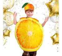 Generisch Fruit Costume for Children Funny Party Outfit with Orange Hat Adult Cut Fruit Costume with Hat for Carnival, Party, Photo Shoot, Events